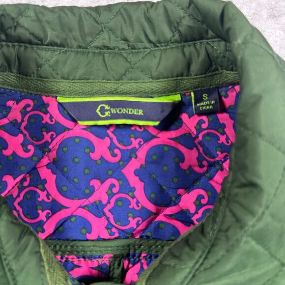 C Wonder Forest Green Quilted Jacket Size Small - Picture 6 of 8